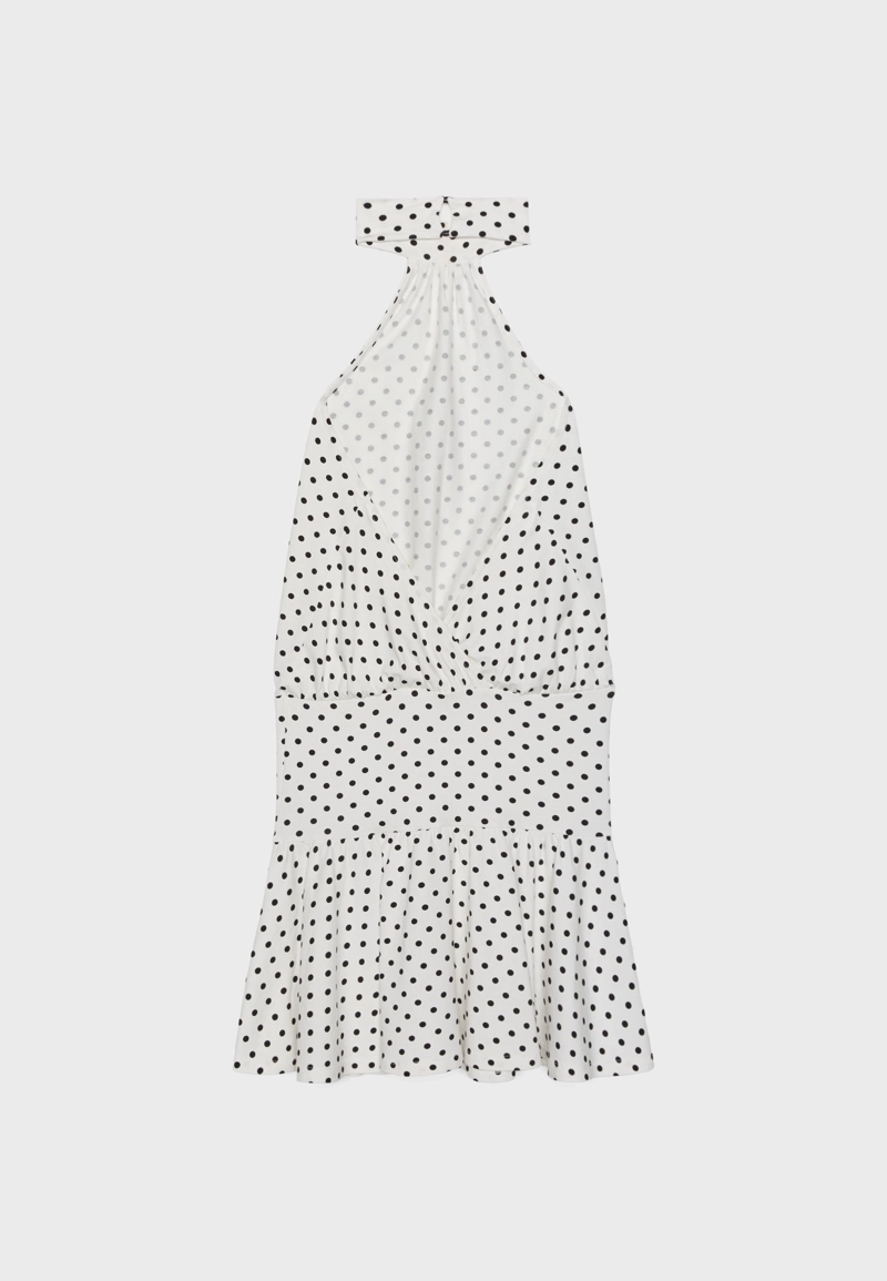 Платье с горловиной халтер