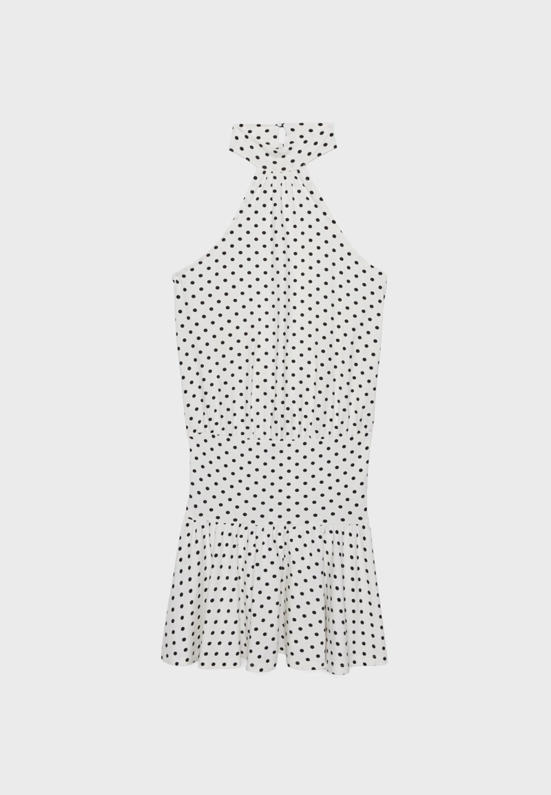 Платье с горловиной халтер