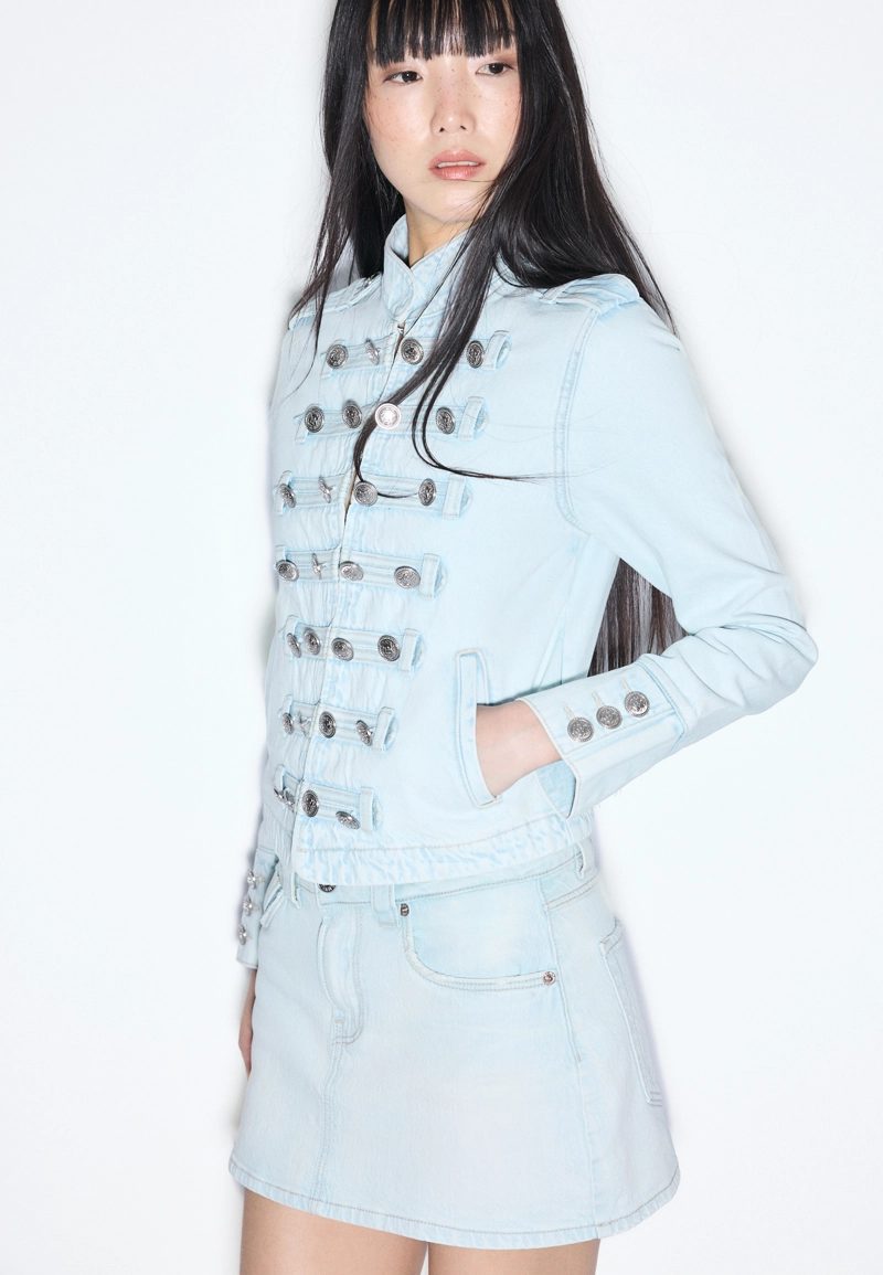 Джинсовая юбка-шорты D62