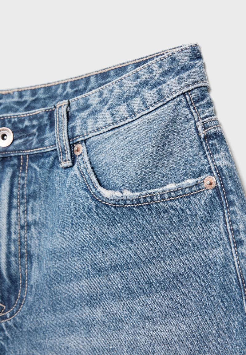 Шорты-бермуды baggy из денима