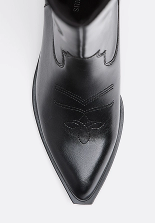 Ботинки в ковбойском стиле на каблуке- Заказать в России