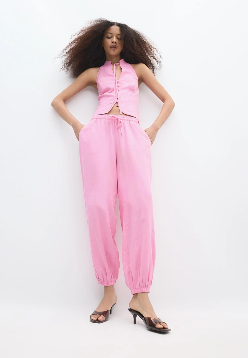 Шаровары из льняной ткани