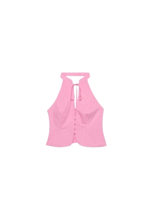 Топ ципао с горловиной халтер и пуговицами- Заказать в России