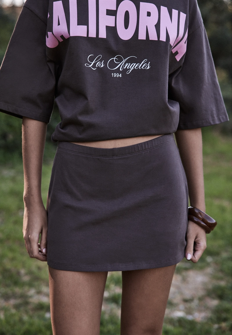 Базовая юбка-шорты из трикотажа