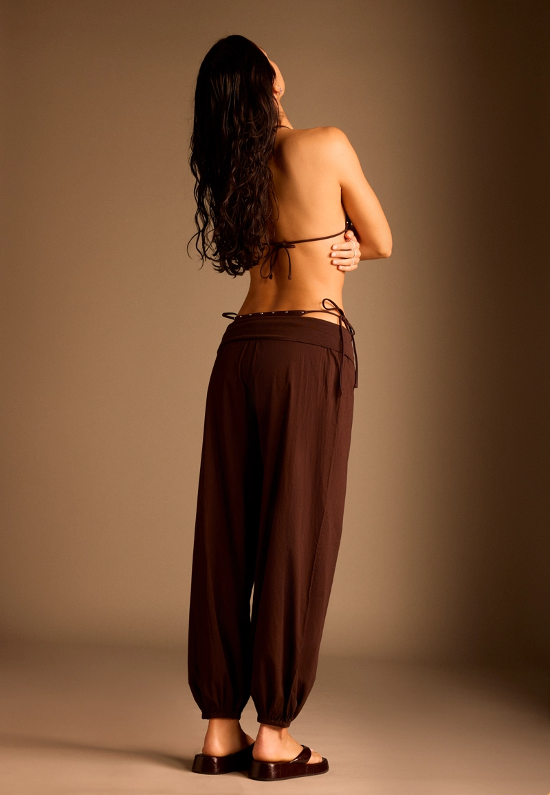 Брюки-баллоны с отворотом