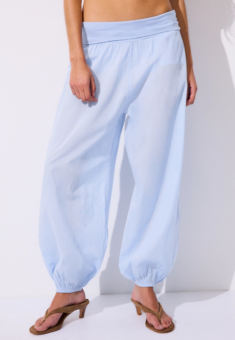 Брюки-баллоны с отворотом