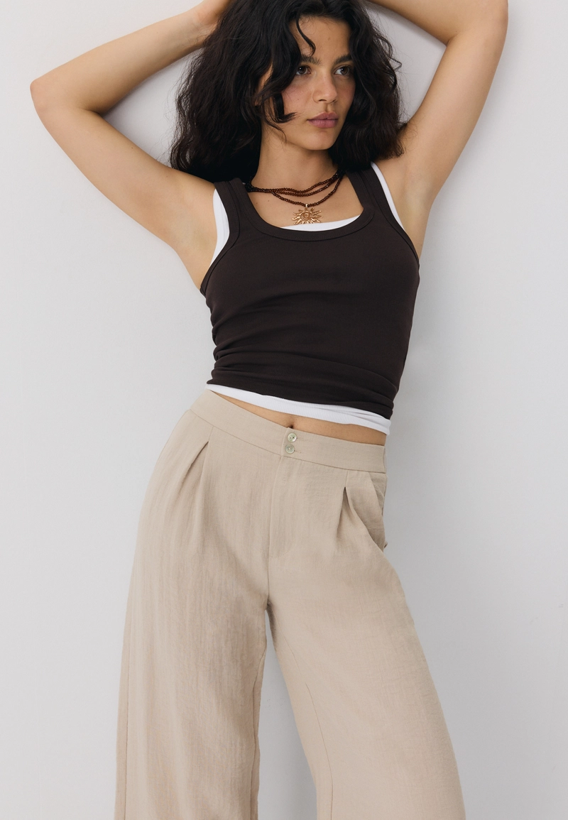 Брюки-кюлоты рустик