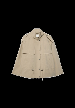 Укороченная куртка свободного кроя с передними карманами- Заказать в России