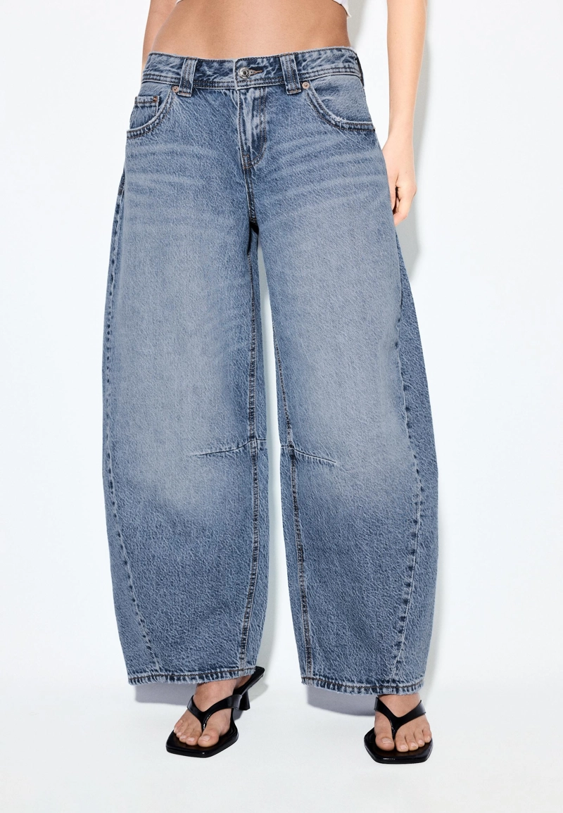 Джинсы-баллоны с низкой посадкой