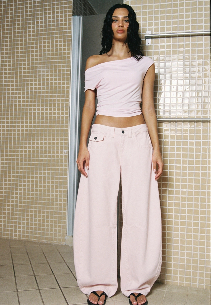 Джинсы балоны с низкой посадкой