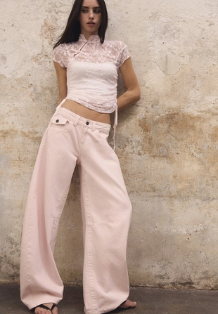 Джинсы балоны с низкой посадкой- Заказать в России