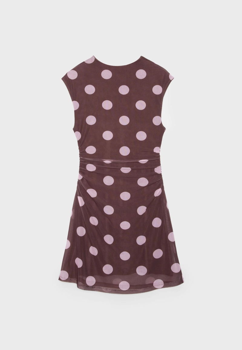 Короткое платье-ципао с узлом