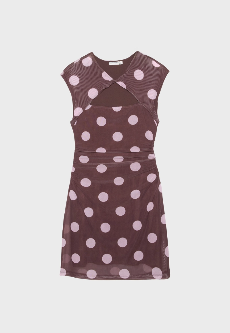 Короткое платье-ципао с узлом