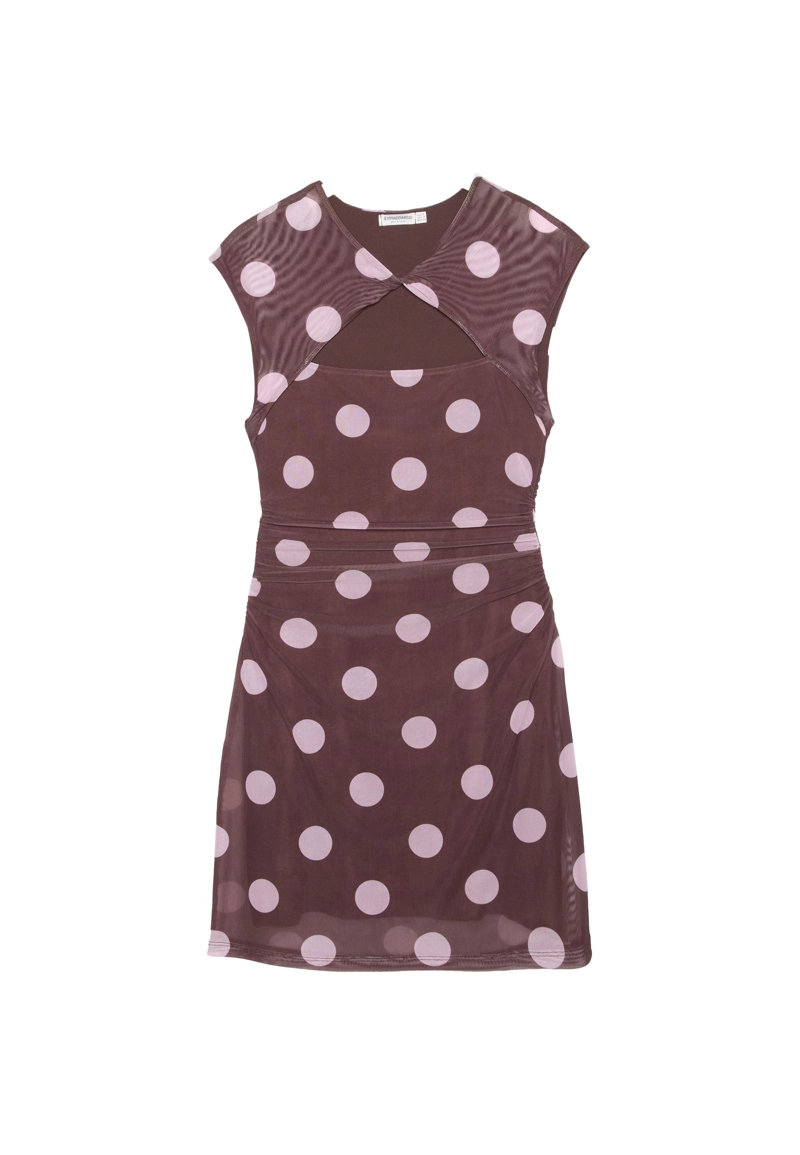 Короткое платье-ципао с узлом