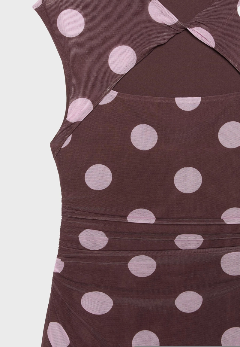 Короткое платье-ципао с узлом