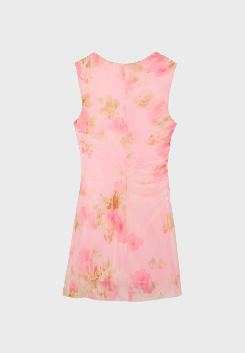 Приталенное платье с цветочным принтом