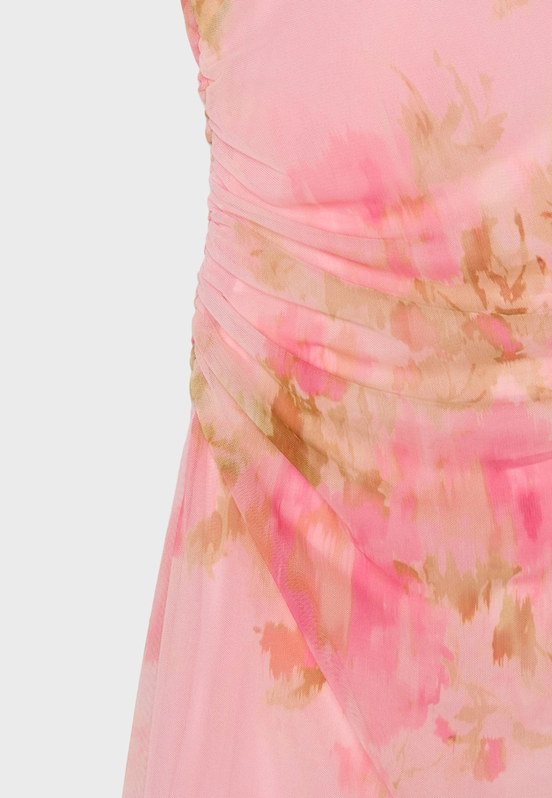 Приталенное платье с цветочным принтом