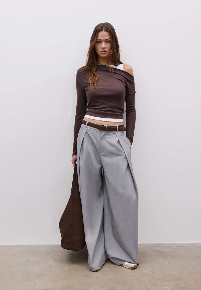 Асимметричная двойная футболка