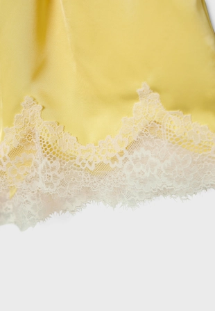 Атласные шорты с кружевом- Заказать в России