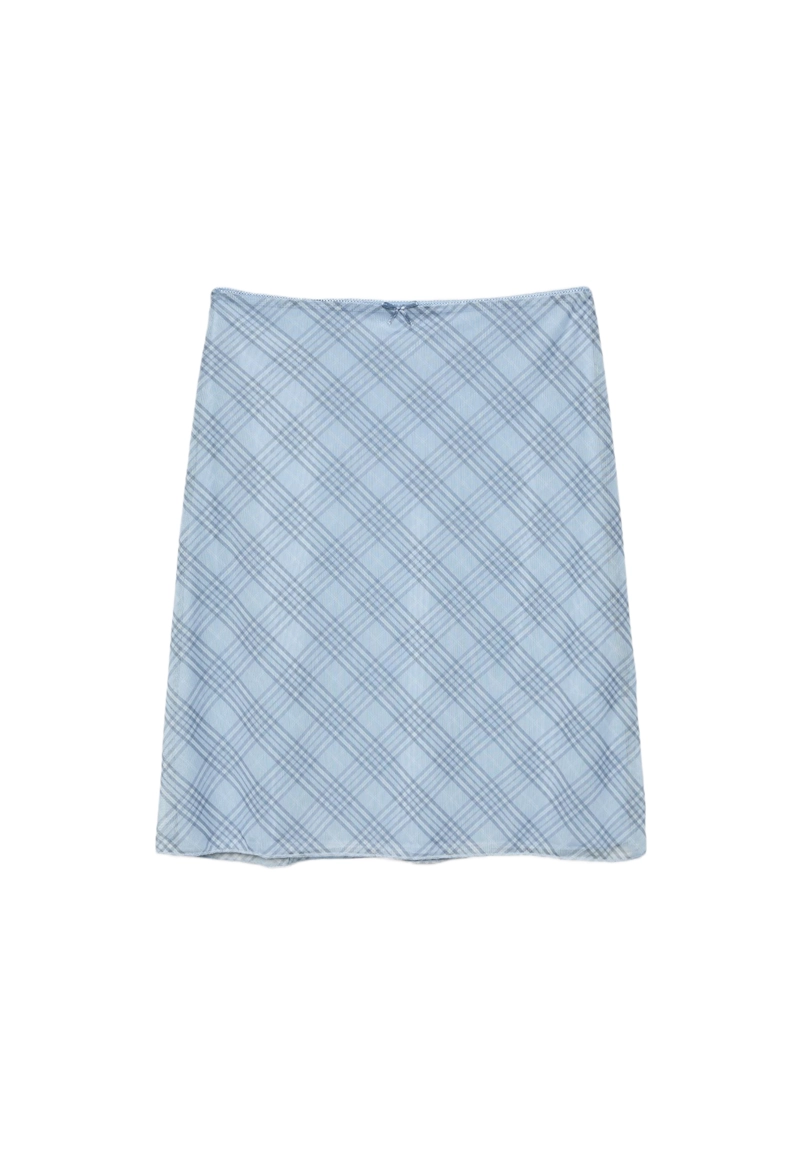 Юбка миди из полупрозрачной ткани в горошек