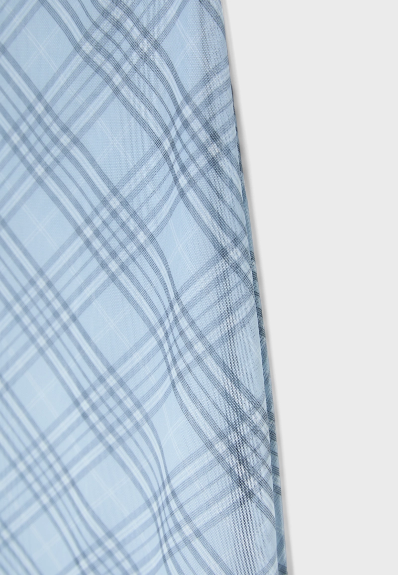 Юбка миди из полупрозрачной ткани в горошек