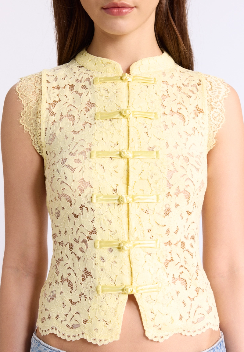 Топ-ципао из кружева