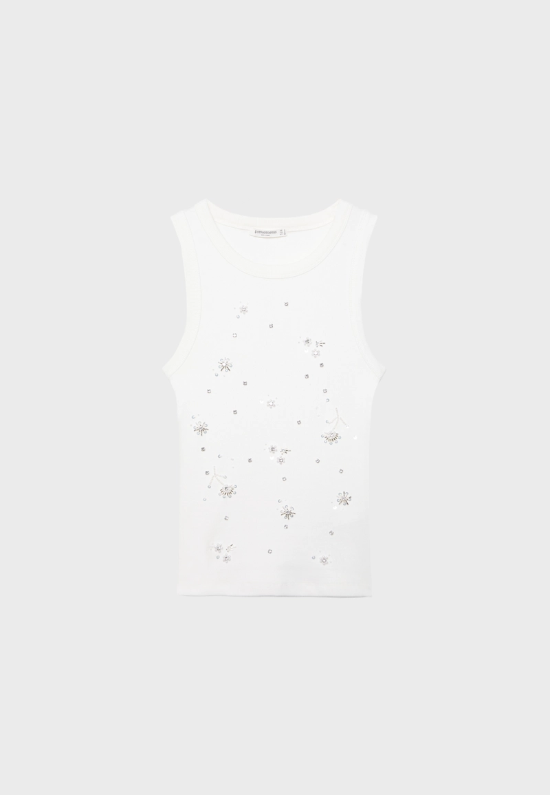 Майка-борцовка с отделкой