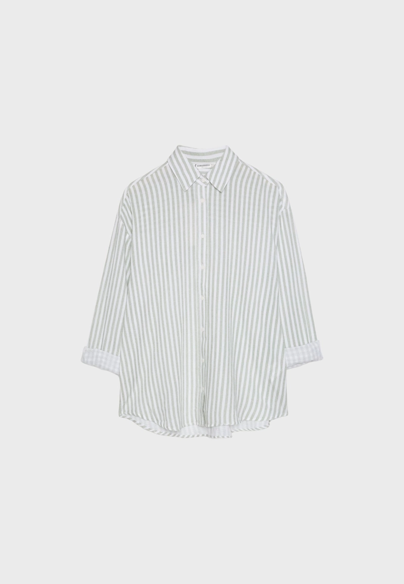 Рубашка под льняной эффект