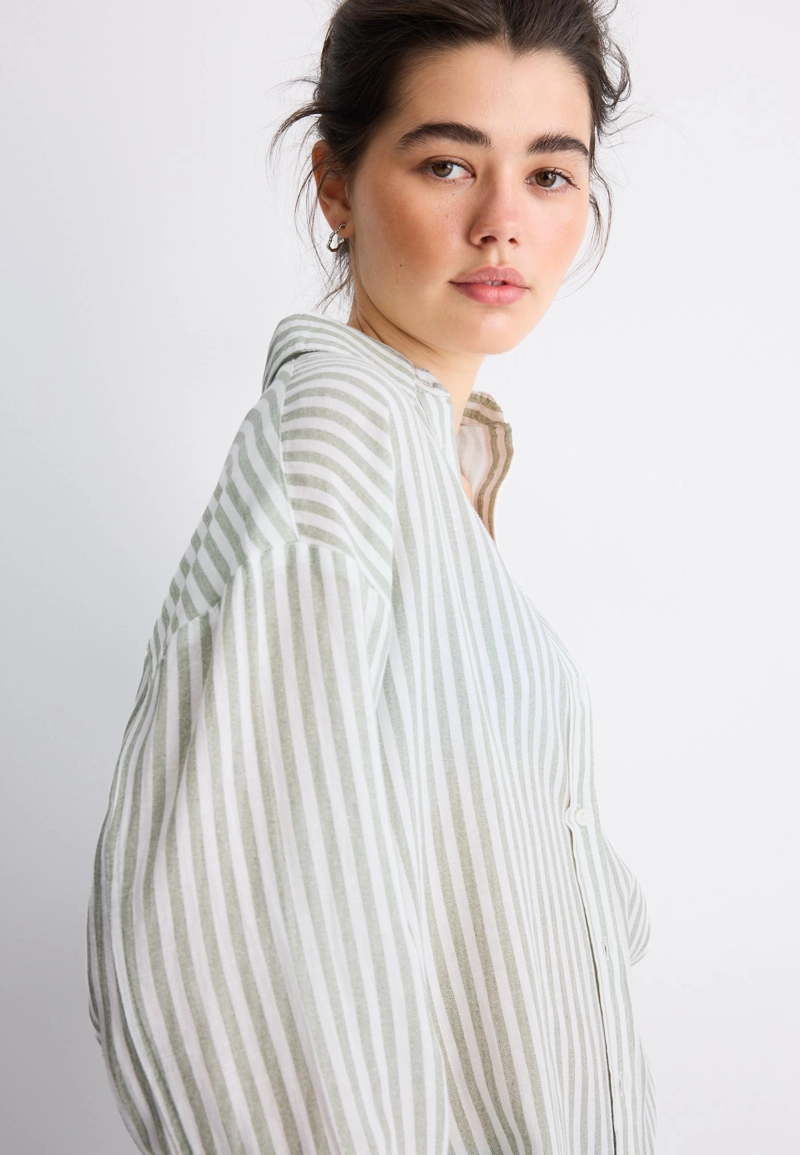 Рубашка под льняной эффект