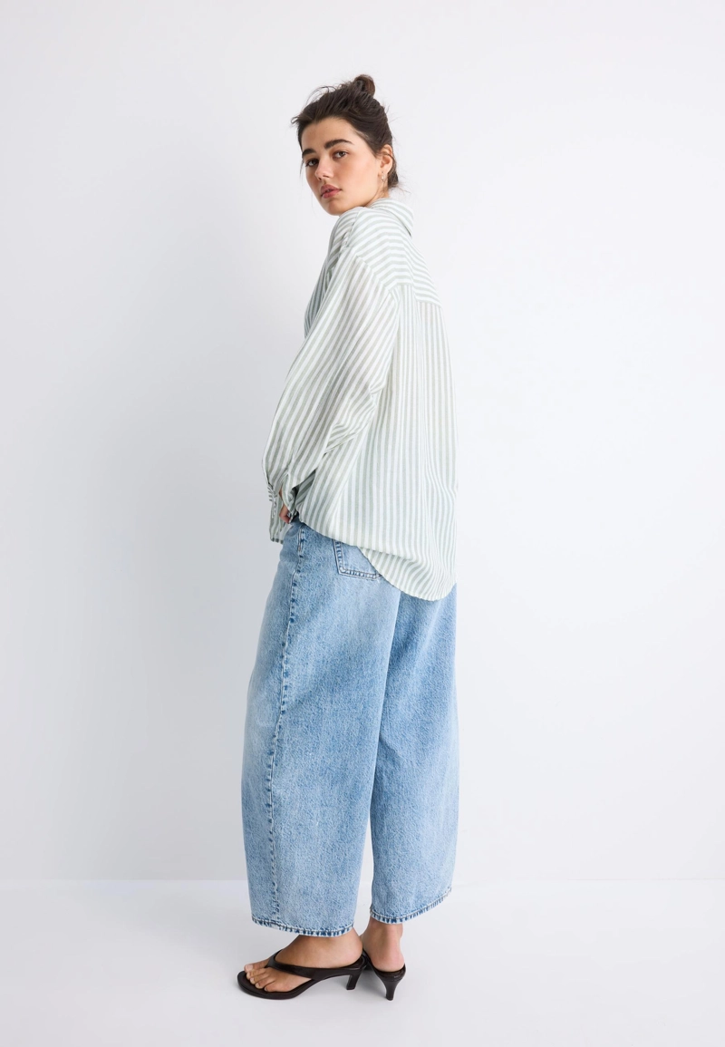 Рубашка под льняной эффект