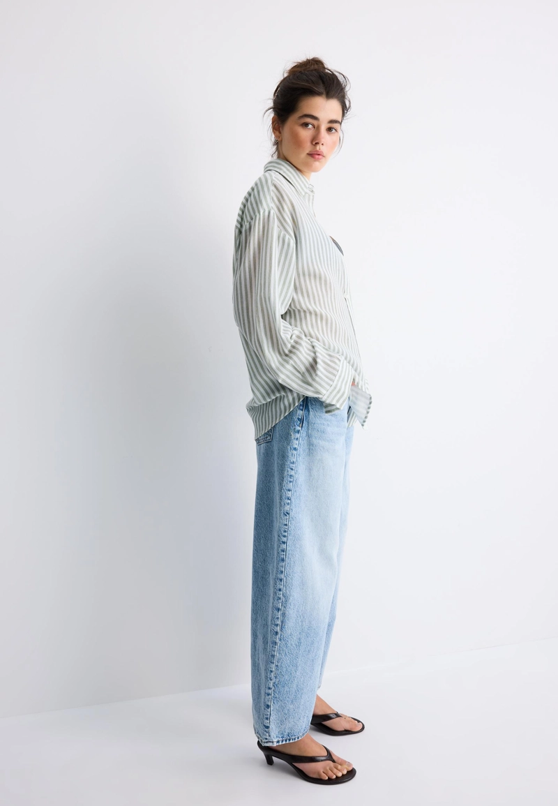 Рубашка под льняной эффект