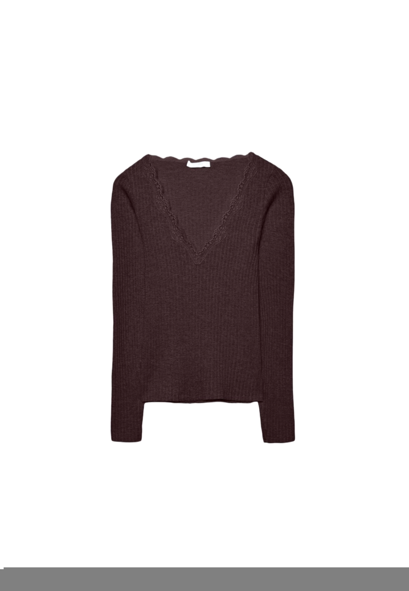 Бесшовная футболка с кружевом