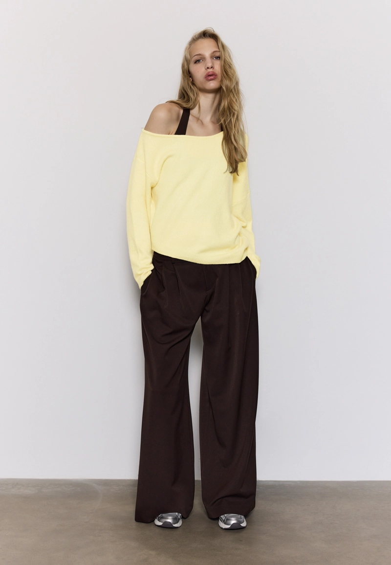 Асимметричный трикотажный джемпер