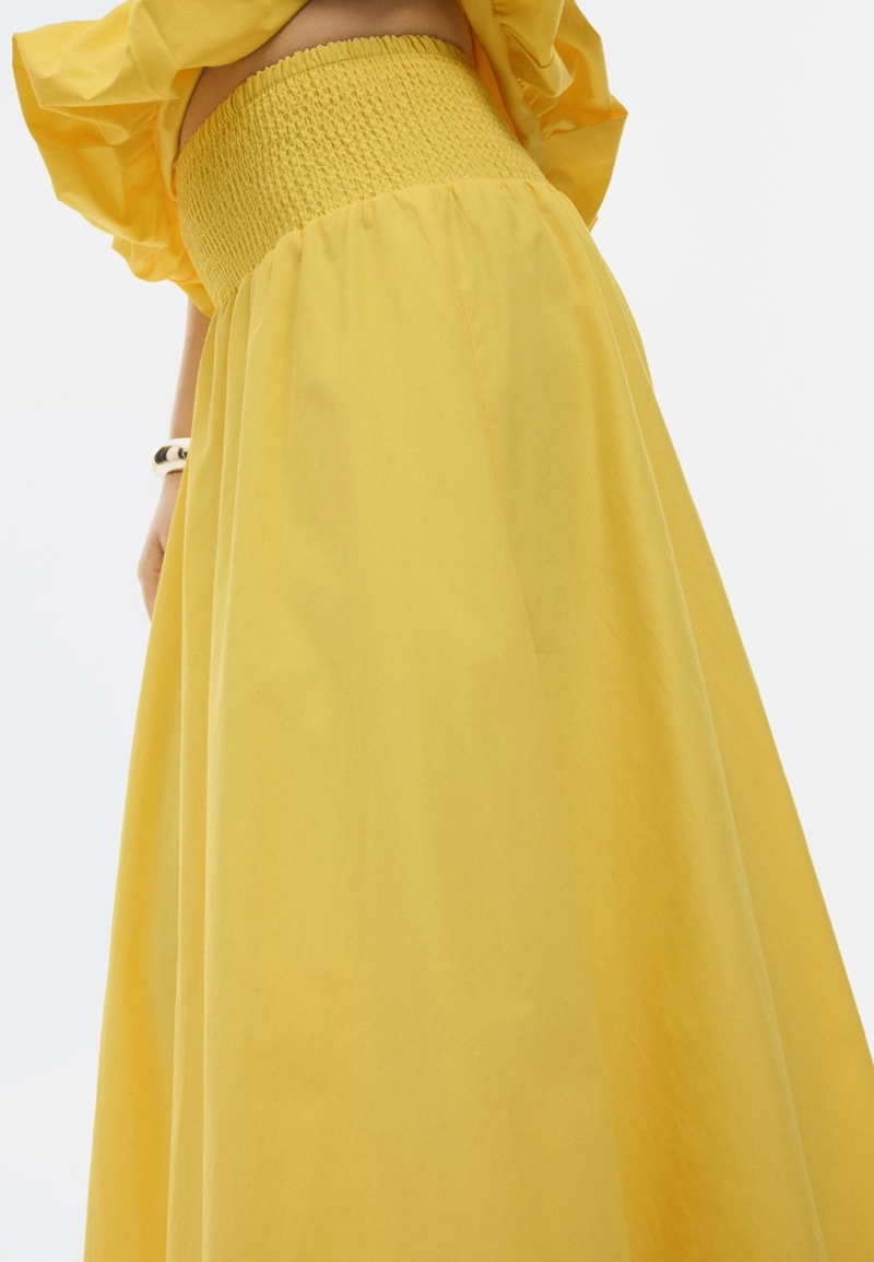 Длинная юбка-баллон из поплина