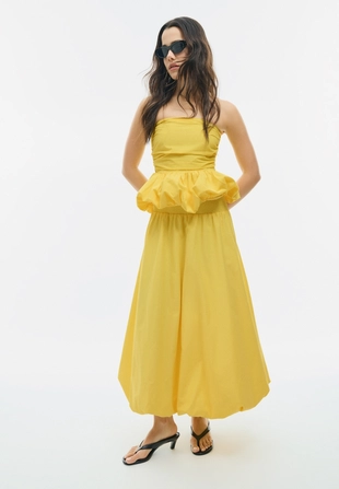 Длинная юбка-баллон из поплина- Заказать в России