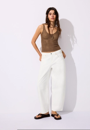 Трикотажный топ с блестящей нитью- Заказать в России