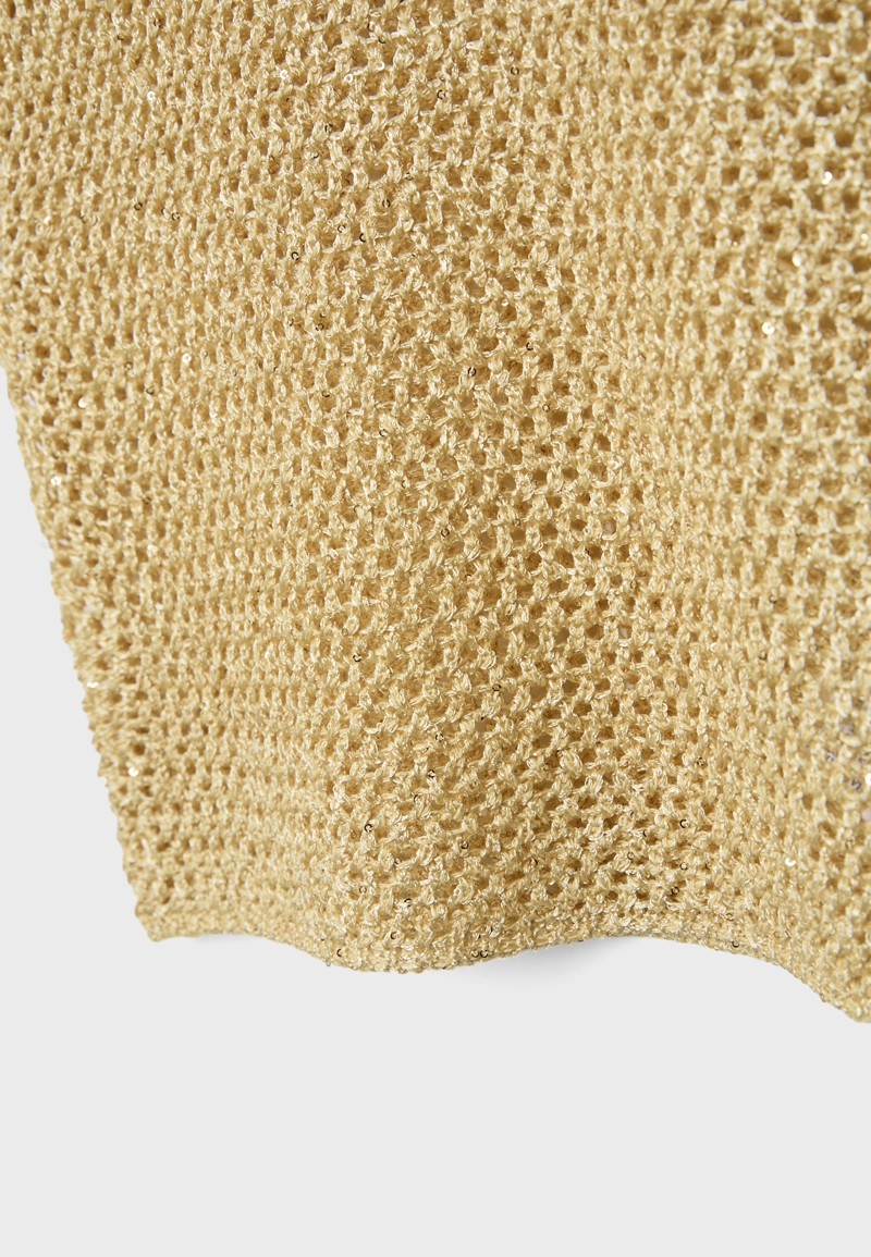 Вязаный топ с блестящей отделкой