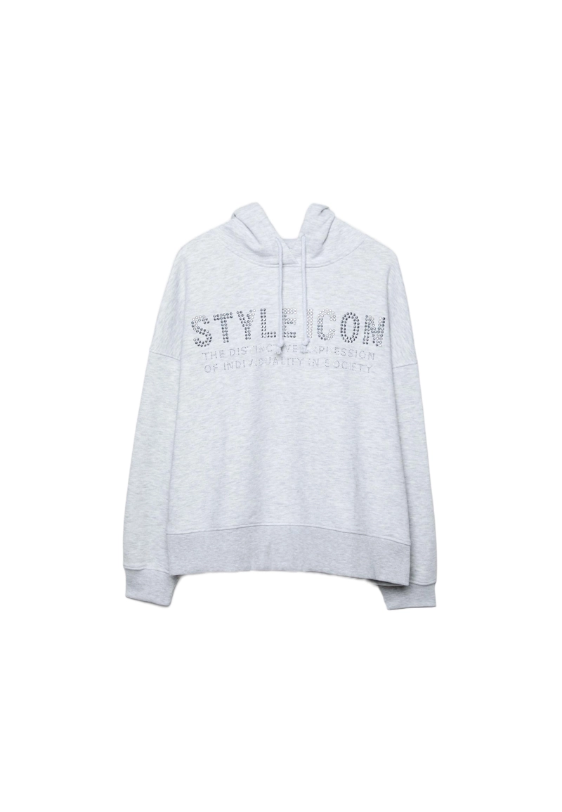 Толстовка с капюшоном и блестящей отделкой