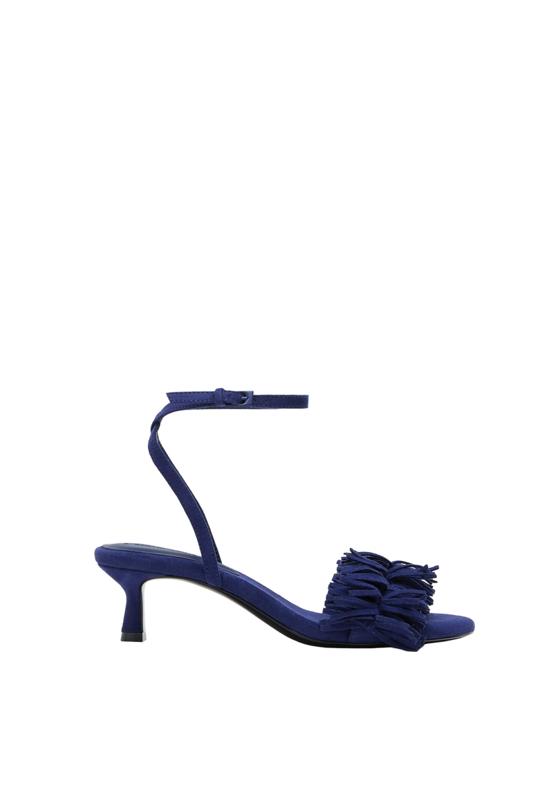 Босоножки из искусственной кожи с бахромой