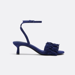 Босоножки из искусственной кожи с бахромой- Заказать в России