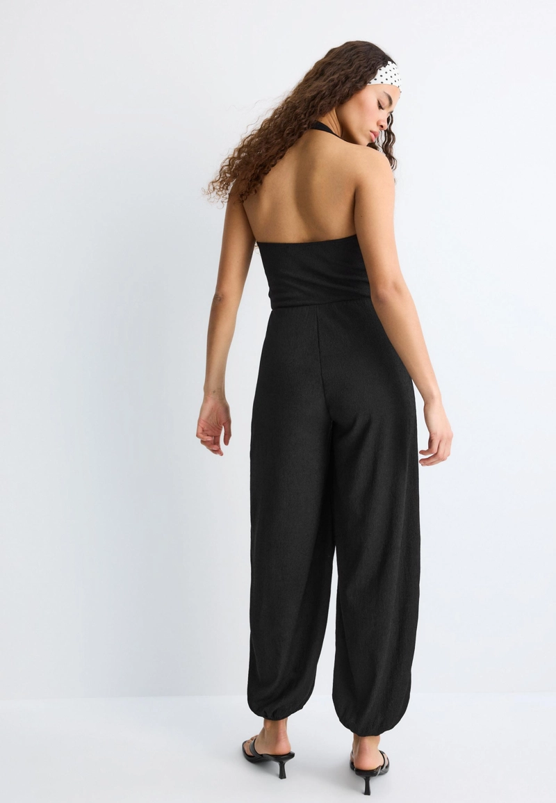 Комбинезон халтер с рукавами-фонариками