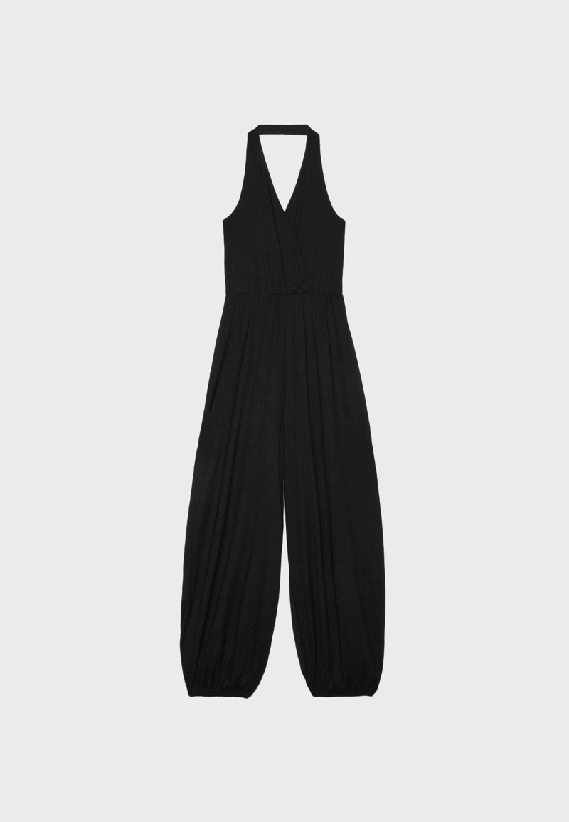 Комбинезон халтер с рукавами-фонариками