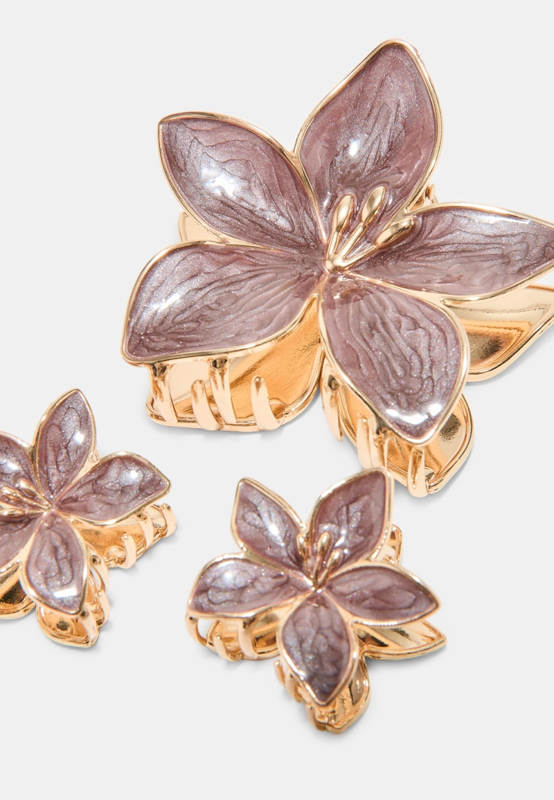 Набор из 3 зажимов для волос «Цветок»