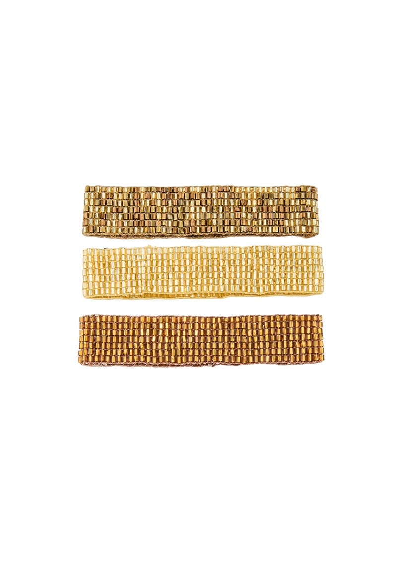 Набор из 3 браслетов с бусинами