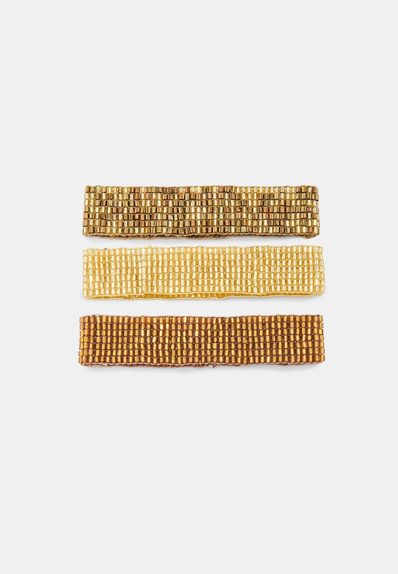 Набор из 3 браслетов с бусинами