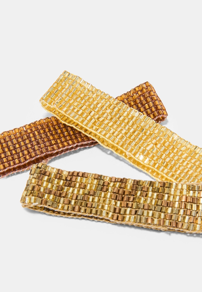 Набор из 3 браслетов с бусинами