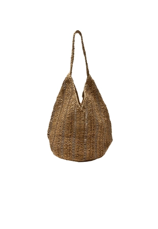 Плечевая сумка из рафии с металлизированной нитью- Заказать в России