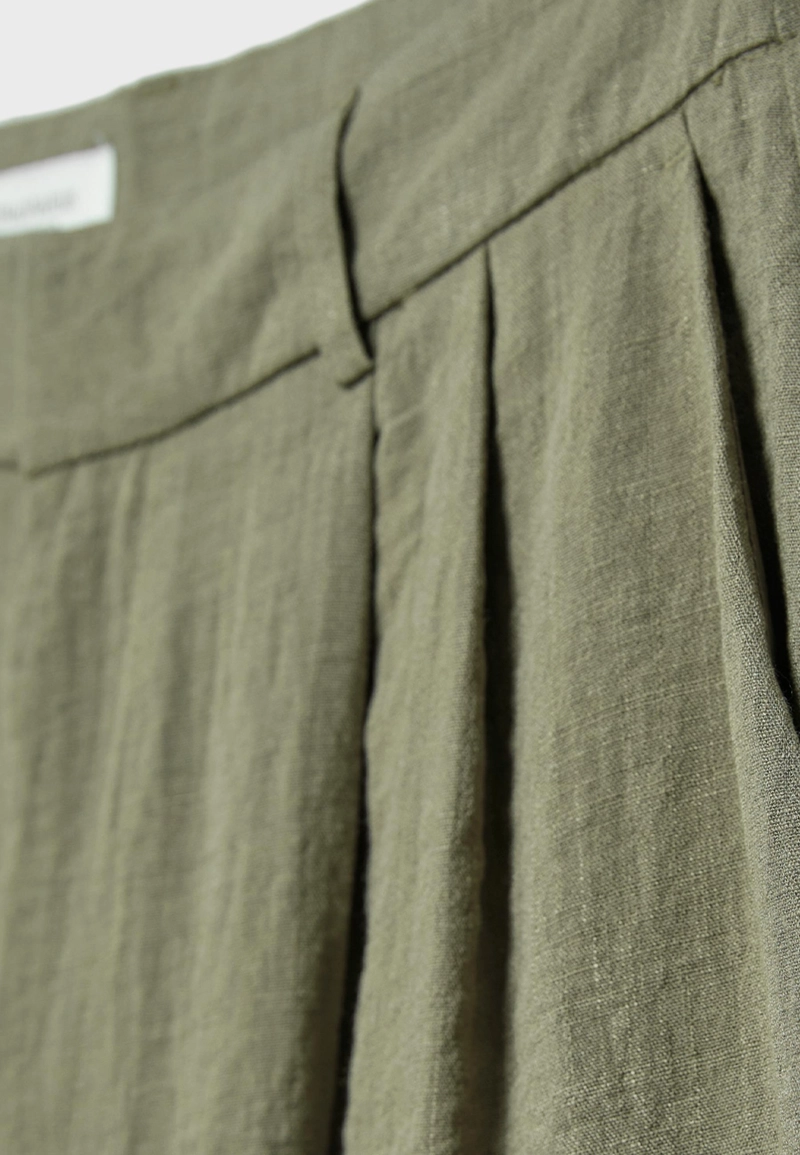 Широкие брюки рустик с регулируемыми пуговицами