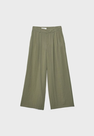 Широкие брюки рустик с регулируемыми пуговицами- Заказать в России