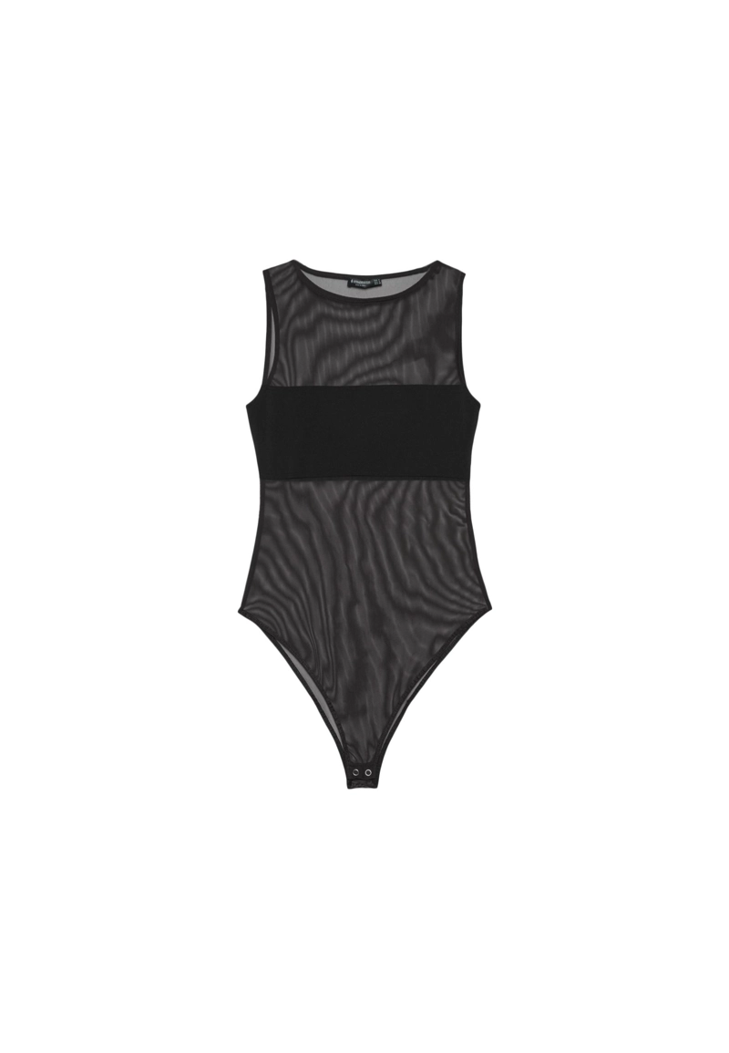 Боди из сетки без рукавов